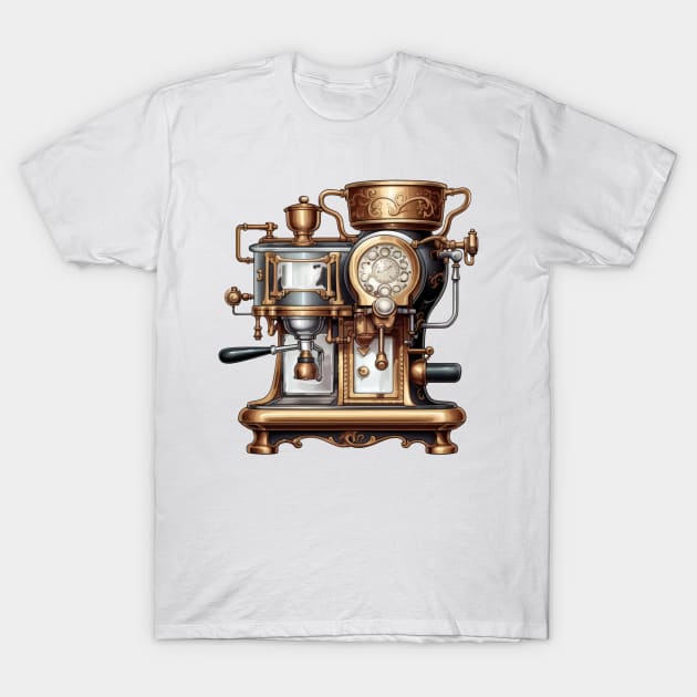 Vintage Coffee Maker T-Shirt by Chromatic Fusion Studio